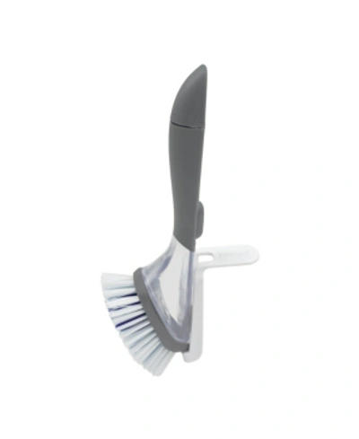 Tovolo Magnetic Dish Detergent Soap Dispensing Scrub Brush Brush & In-sink Brush Holder In Charcoal