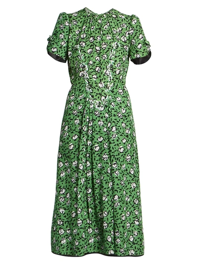 The Marc Jacobs Women's The Sofia Loves The 40s Silk Dress In Green Multi