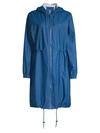 Rains Women's Hooded Rain Coat In Klein Blue