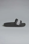 Dsquared2 Logo-print Slide Sandals In Black