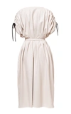 Naya Rea Women's Nika Belted Pleated Vegan Leather Dress In White