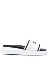 ALEXANDER MCQUEEN LOGO-DEBOSSED SLIDES