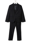Dolce & Gabbana Single-breasted Suit In Small Polka Dot Print Jacquard In Blue