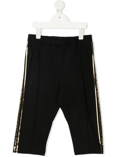 Balmain Teen Side-stripe Shorts In Black