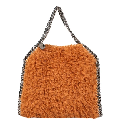 Pre-owned Stella Mccartney Orange Fur Falabella Mini Tote Bag