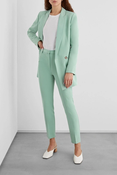 Iris & Ink Darla Cady Slim-leg Trousers In Mint