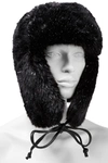 EUGENIA KIM OWEN LEATHER-TRIMMED TINSEL AND FAUX FUR TRAPPER HAT,3074457345624802569