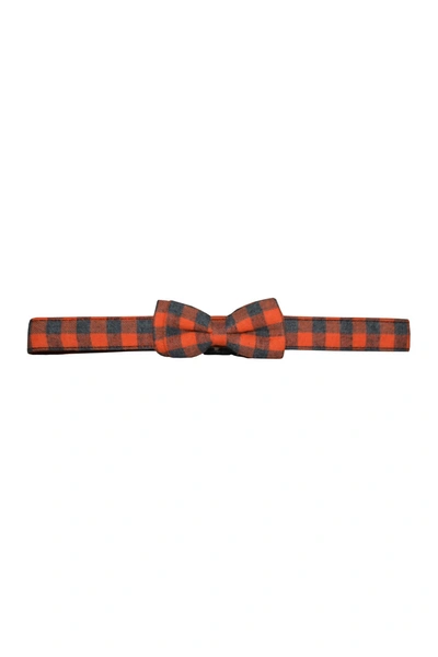 Dogs Of Glamour Medium Orange/gray Dapper Bow Tie