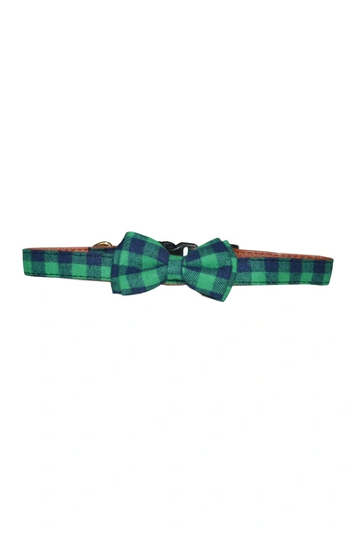 Dogs Of Glamour Medium Green/navy Dapper Bow Tie