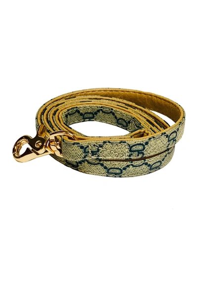 Dogs Of Glamour Sofia Leash In Blue/beige