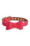 Dogs Of Glamour Large Red/white Polka Dot Collar