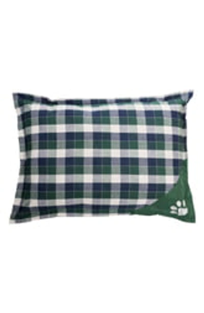 Duck River Textile Hasley Red/navy Plaid Pet Pillow In Green