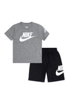Nike Futura T-shirt & Shorts Set In 023black