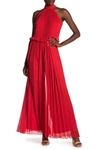 Meghan La Wild Orchid Pleat Jumpsuit In Tomato