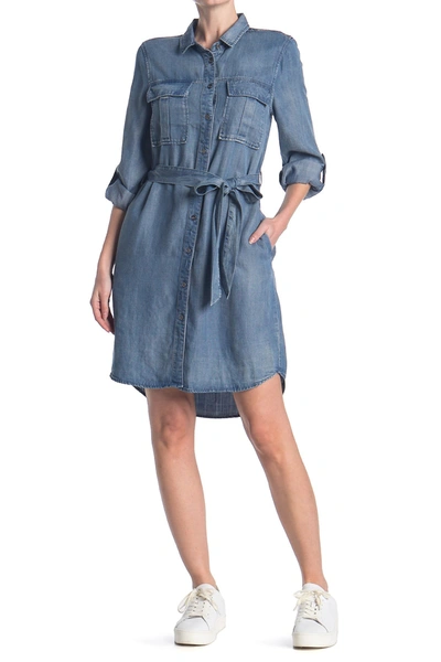 Velvet Heart Ada Chambray Waist Tie Utility Dress In 405 Malibu