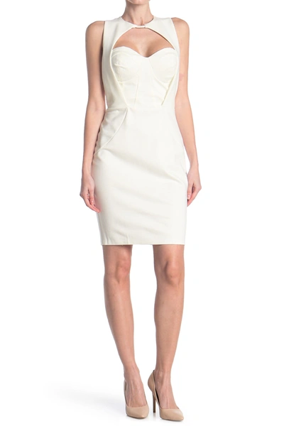 Adelyn Rae Leoni Ponte Dress In White