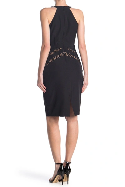 Adelyn Rae Jesse Dress In Black/nude