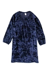 Harper Canyon Kids' Plush Velvet Dress In Navy Peacoat