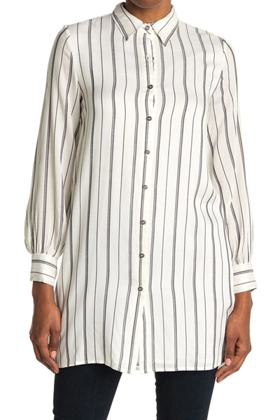 Cupcakes And Cashmere Freda Striped Button Down In Ivory