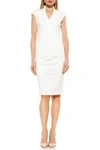Alexia Admor Cap Sleeve Midi Dress In Off White