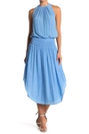 Ramy Brook Audrey Sleeveless Midi Dress In Cloud Blue