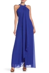 Meghan La Aphrodite Sleeveless Maxi Dress In Royal