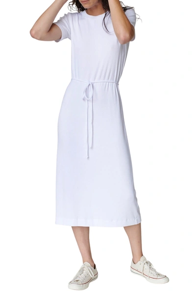 Stateside 2x1 Mini Rib Tee Dress In White