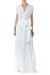 Meghan La Jasmine Wrap Maxi Dress In Ivory