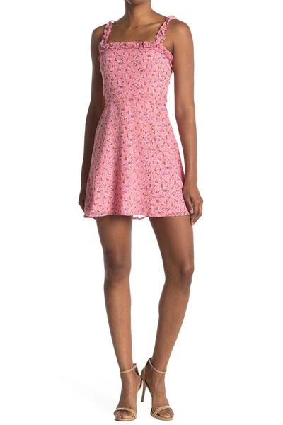 Re:named Apparel Re: Named Apparel Marley Floral Mini Dress In Pink Multi