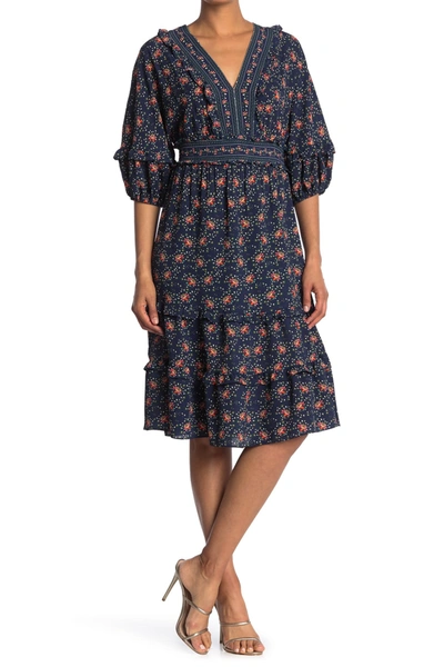 sachin and babi light blue dress Empire Waist Velvet Dress