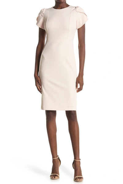 Calvin Klein Tulip Sleeve Sheath Dress In Blossom