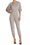 Vanity Room Dolman Sleeve Crop Jumpsuit In H. Gray