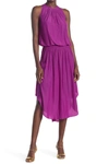 Ramy Brook Audrey Sleeveless Blouson Midi Dress In Boysenberry