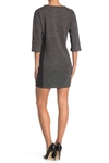 Papillon Textured Heathered Shift Dress In Black