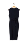 Alexia Admor Mock Neck Belted Sheath Dress In Navy