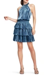 AIDAN MATTOX HALTER NECK TIERED DRESS,652933193887