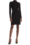CARMEN MARC VALVO LONG SLEEVE MOCK NECK SWEATER DRESS,884484415495