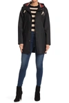 Pendleton Olympic Hooded Slicker Coat In Black/acadia