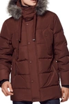 Andrew Marc Gattaca Parka With Detachable Hood In Oxblood