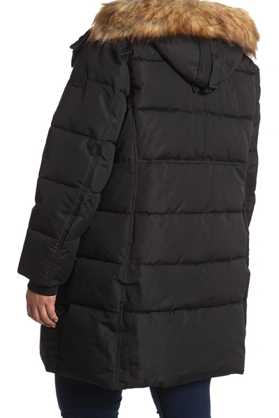 Noize Addie Parka With Faux Fur Hood In Black