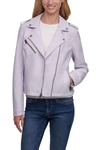 Levi's Faux Leather Moto Jacket In Lilac
