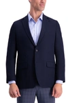 Haggar The Active Series Solid Gab Tailored Fit Blazer In Dark Navy