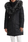 NOIZE GIGI VEGAN FAUX FUR TRIM QUILTED PARKA,829468678671