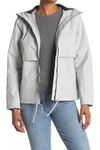 Helly Hansen Evie Hooded Waterproof Rain Jacket In Grey Fog
