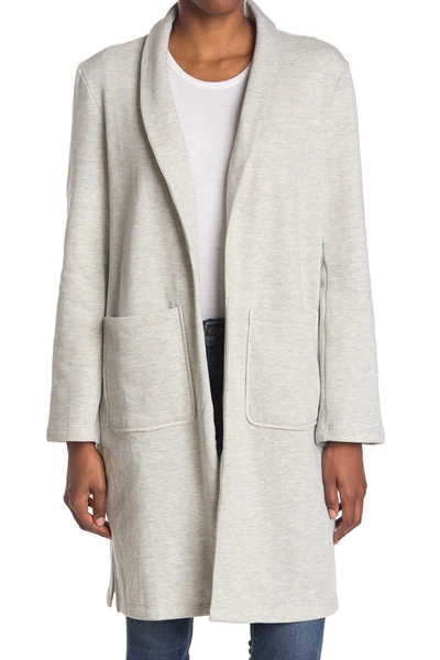 Susina Long Sleeve Cozy Duster In Grey Heather