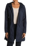 Helly Hansen Iona Hooded Waterproof Rain Jacket In Navy