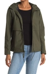 Helly Hansen Evie Hooded Waterproof Rain Jacket In Forest Night
