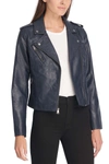 Levi's ® Faux Leather Moto Jacket In Navy