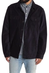 Union Denim Corduroy Shirt Jacket In Dark Nigh