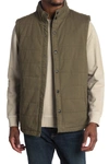 Union Denim Quilted Vintage Twill Vest In Cargo Gree